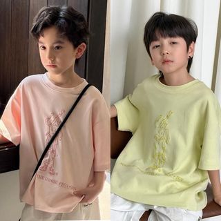 [Dou Dou Kid] AP78 Áo Thun Trẻ Em Thiết Kế Độc Đáo Màu Hồng Và Xanh Cốm Phong Cách Thời Trang Hiện Đại