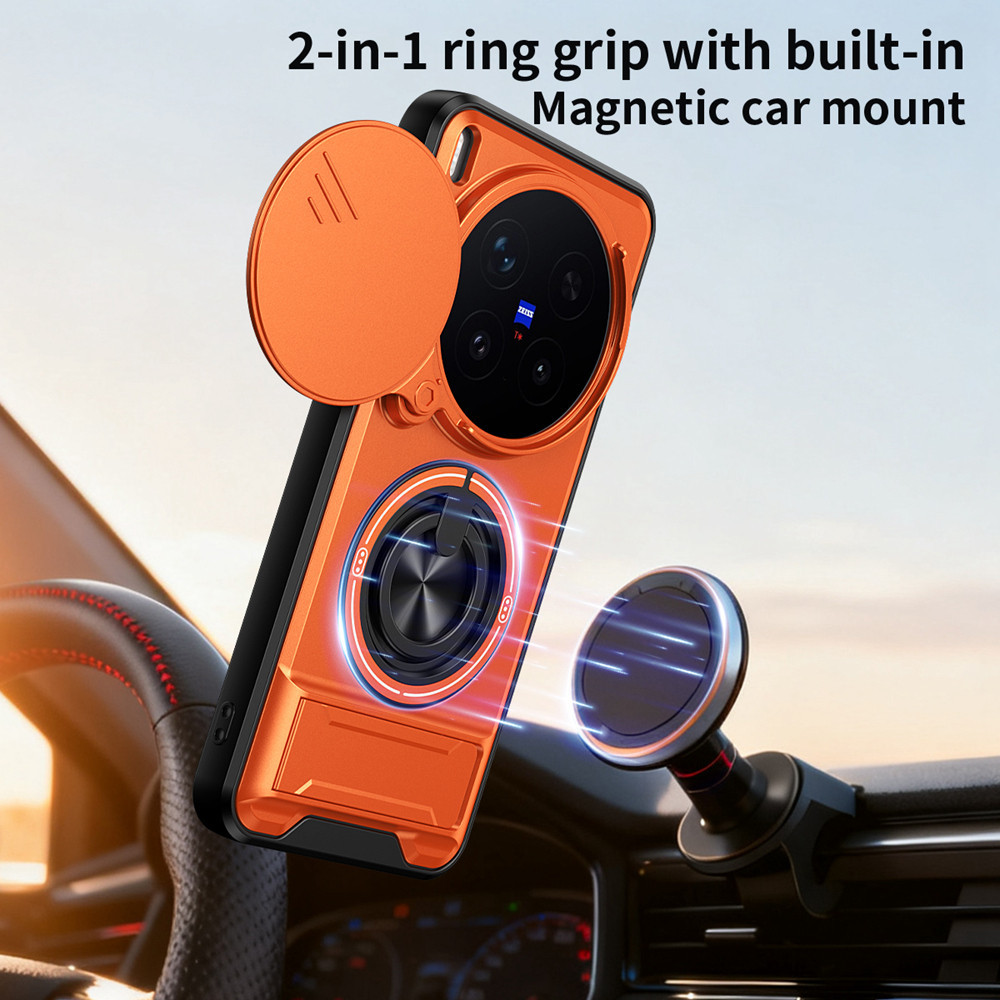Ốp Điện Thoại Đa Năng Sang Trọng Thích Hợp Cho Vivo X300 Pro Ultra X200 FE 5G Dây 360°Giá đỡ vòng có vỏ máy ảnh Vỏ bảo vệ toàn diện chống sốc