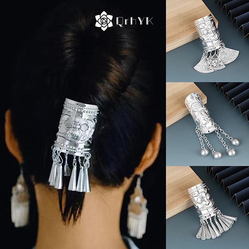 QrhYK Vintage Bohemian Floral sel Phụ Kiện Tóc Dành Cho Nữ Thanh Lịch sel Thiết Kế Updos Đuôi Ngựa Buns Cho Sự Kiện Thường Ngày & Trang Trọng Mới