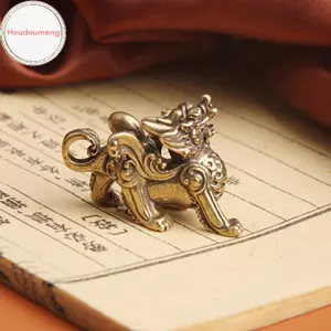 Houddou Tượng Tượng Sự Giàu Có Đồng Thau Trang Trí Thịnh Vượng Phong Cách Trung Hoa Trang Trí Qilin Rồng Lu Động Vật Phong Thủy Vintage VN