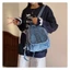 Ba lô denim CPINCP, Túi du lịch đa chức năng đa năng sử dụng kép, Ba lô vải denim dung tích lớn thời trang Sử dụng thông thường