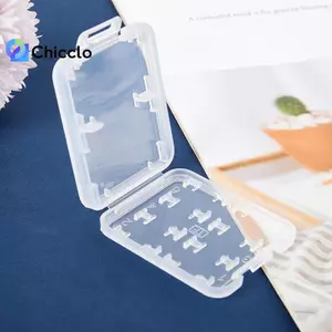 1 Hộp Bảo Vệ Trong Suốt Micro Cho SD SDHC TF MS Hộp Bảo Quản Thẻ Nhớ Hộp Nhựa Đẹp