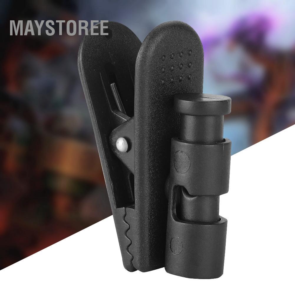 Maystoree Mugast 2 cái kẹp tai nghe lớn màu đen cho điện thoại, MP3, walkie-talkie, kích thước 2-4mm