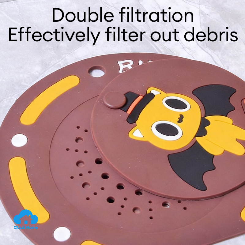 🌤️COD🌤️Nắp đậy cống silicon hai lớp đa năng dùng cho bồn rửa nhà tắm và nhà bếp, ngăn mùi hôi và tắc nghẽn do tóc.