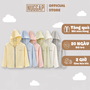 Áo Khoác Chống Nắng Trẻ Em Áo Khoác Bé Trai Bé Gái Có Mũ UPF50+ Mỏng Nhẹ Mềm Mát Butter Nuggap