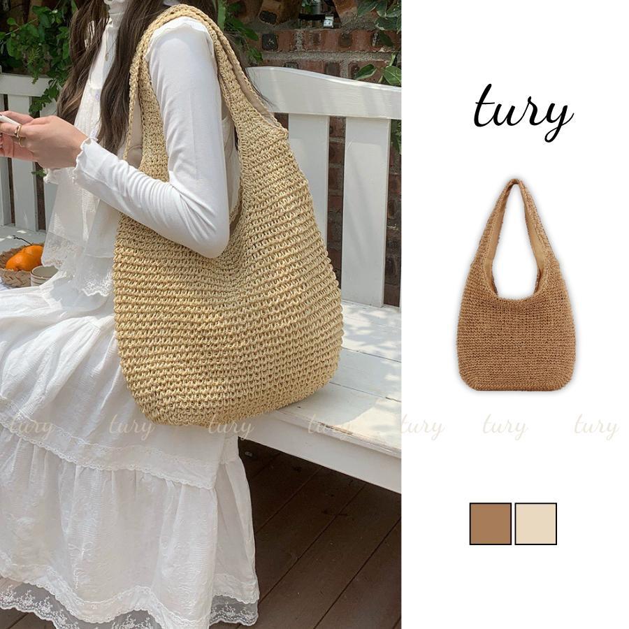 Túi Cói Nữ - Tury - Túi Cói Form Mềm Trơn Basic Thời Trang Mùa Hè - TC003
