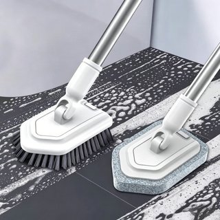 Bàn chải chà sàn Tay cầm có thể mở rộng Lông mềm cứng Phòng tắm Ngói bồn rửa Bồn rửa sạch