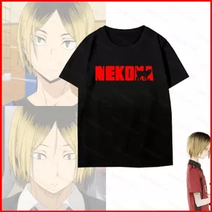 YB1 Haikyuu Nekoma Trường Trung Học Kozume Kenma Tetsurou Kuruo Cosplay Vải 3D Mùa Hè Áo Thun Anime Tay Ngắn Top BY1