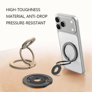 Giá đỡ điện thoại từ tính Lereach để nấu ăn / học tập / du lịch, thiết kế lật hai mặt, 360° Tay cầm vòng có thể điều chỉnh, tương thích với tất cả các điện thoại từ tính