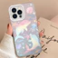 Đối với IP 16 15 Pro Max 11 12 13 14 Pro Max X XR XS Max 7Plus 8Plus vết bẩn đa màu Dolphin Quartz Silicone Thời trang