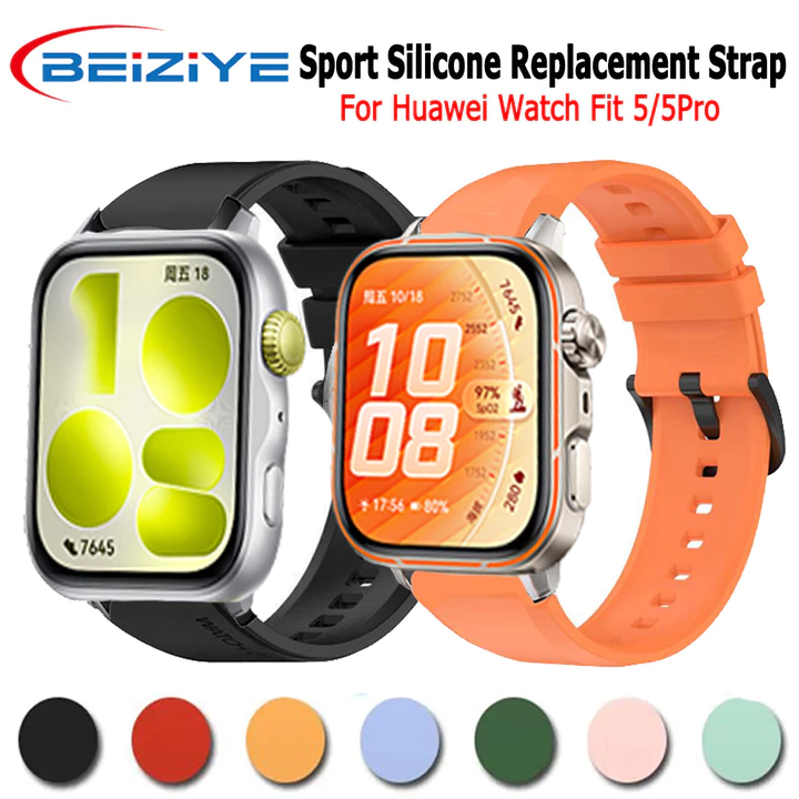 Dây đeo đồng hồ màu trơn bằng silicon choDây đeo đồng hồ màu trơn bằng silicon cho Huawei Watch Fit 5 5Pro Đồng Hồ thông minh Huawei Watch Fit 5 5Pro Đồng Hồ thông minh