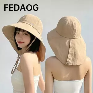 Mũ ngư dân FEDAOG, Mũ chống nắng nữ khô nhanh, Mũ xô có thể gập lại thoáng khí thông thường cho bãi biển