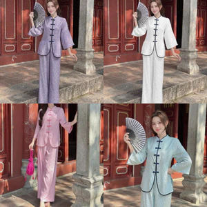 SET ĐỒ LAM NỮ BÀ BA CHẠY VIỀN CÚC TÀU MỚI THANH LỊCH NỮ TÍNH PHÙ HỢP THỜI TRANG HIYU 66 STORE