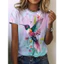 Thời Trang 3D Bướm In Hình Áo Thun Nữ Mùa Hè Cổ Tròn Tay Ngắn Kawaii Girl Tee