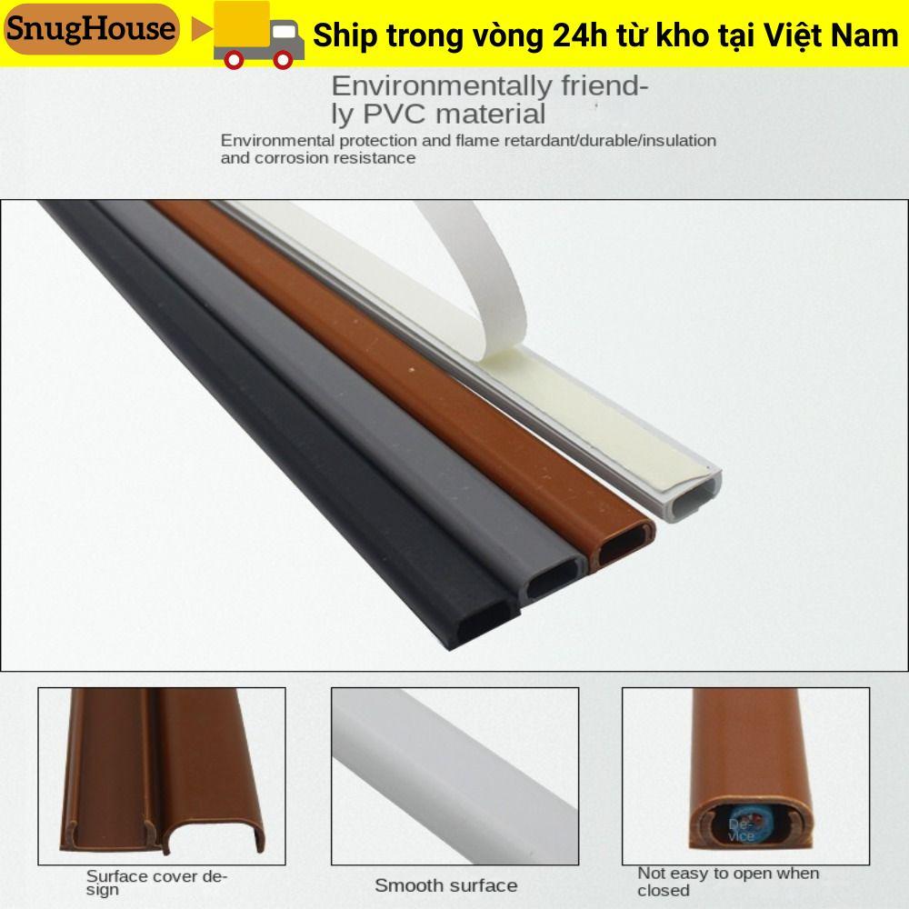 SNUGHOUSE Vỏ dây vuông tự dính, che khuyết điểm cáp, quản lý khe cắm dây điện bền chống đùn ngoài trời
