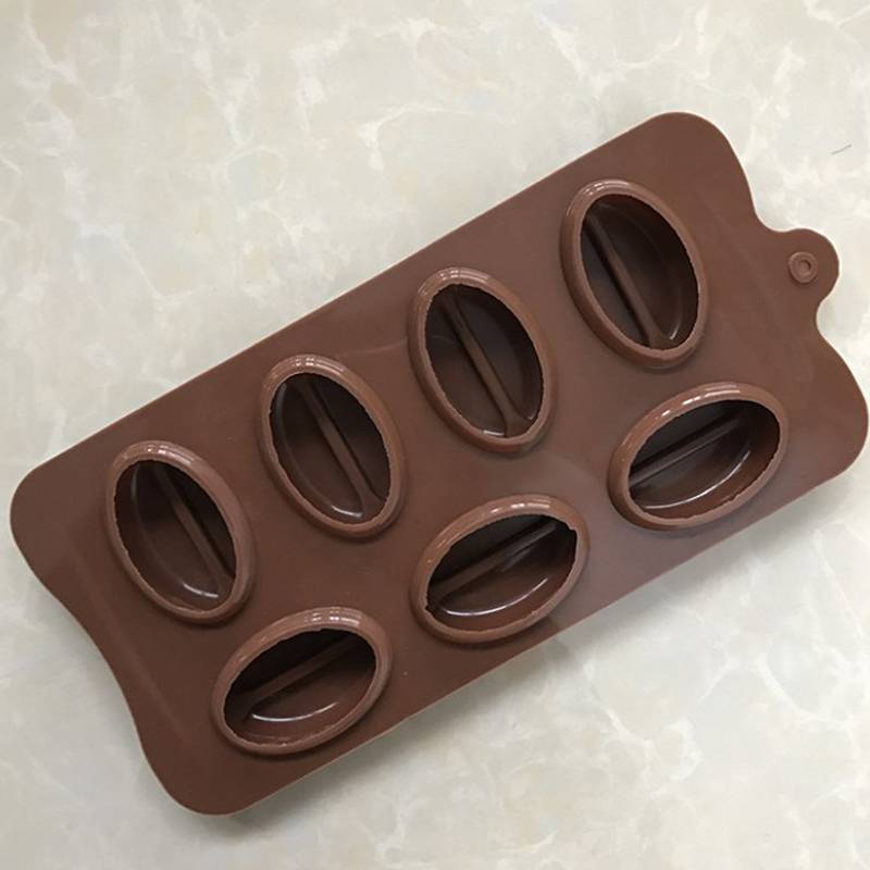 [yuzhoun] 7 Khoang Cà Phê Đậu Silicon Khuôn Sô Cô La Plump Môi Nướng Bánh Trang Trí Khuôn Đá Viên Fondant Bánh Ngọt Khuôn Dụng Cụ Nhà Bếp