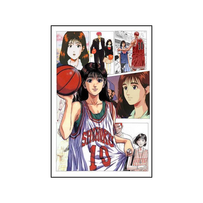 Akagi Haruko Canvas Poster Slam Dunk Anime Không Khung Chống Thấm Nước HD In Nghệ Thuật Treo Tường Cho Phòng Ngủ Trang Trí Nhà