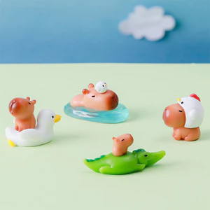 Trang trí tiểu cảnh 3D, trang trí mini cho xe hơi, bàn làm việc, búp bê chuột lang nước tự làm.