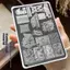 MAKY Pháp Ren Sóng Dòng Móng Tấm Dập Hình Ảnh DIY In Hình Học Stencil Dụng Cụ Thép Không Gỉ Làm Móng Tay Tem Mẫu VN