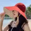 Mũ chống nắng rộng vành cho nữ - Chống tia UV, thoải mái đi bộ đường dài hay ở bãi biển, làm từ cotton thoáng khí