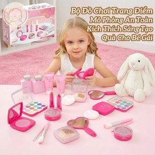 Bộ đồ chơi trang điểm trẻ em Chất liệu ABS an toàn Vỏ du lịch công chúa cho bé gái Kích thích sự sáng tạo