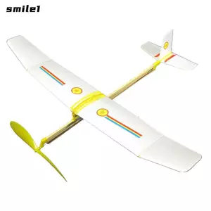 Máy bay trực thăng chạy bằng dây cao su SMILE, Mô hình đồ chơi trượt máy bay hạng nhẹ 3 kiểu, Cuộc thi bay dành cho học sinh phổ biến dành cho trẻ em ngoài trời