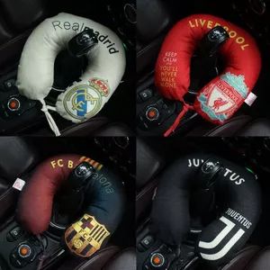 Gối hình chữ U để bảo vệ cổ ô tô Liverpool Manchester United Câu lạc bộ bóng đá Logo Logo Vertebral Nap Tựa đầu du lịch dành cho người hâm mộ bóng đá