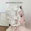 PYCOU Bé Bonnet, Hoa Thêu Ruffle Viền Mũ Sơ Sinh, Lưới Chụp Ảnh Chống Đỡ Ren Hoa Trẻ Sơ Sinh Mũ Công Chúa