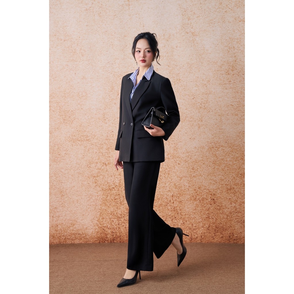 Blazer nữ ELLA DORA thiết 2 cúc dáng suông cổ ve thanh lịch dễ phối đồ phong cách công sở [V24]