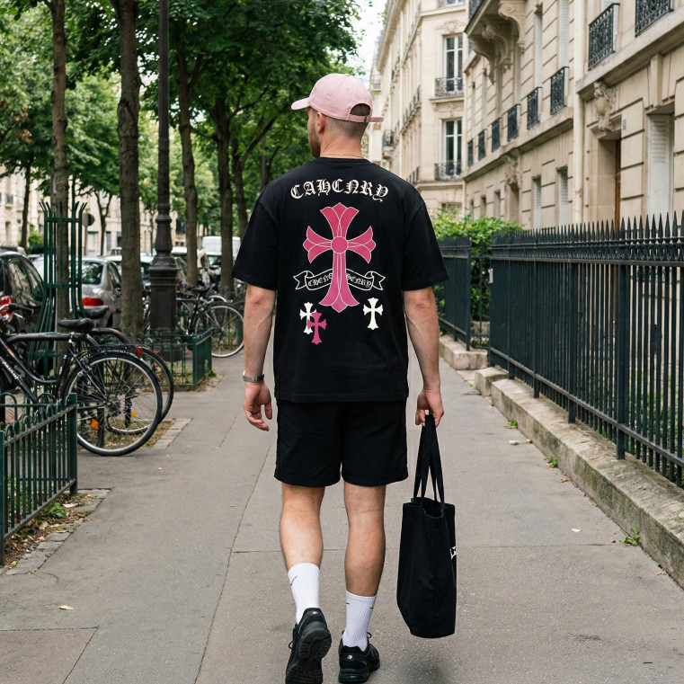 [Full Tag] Áo Thun Chrome Heart Cemetery Premium-100% Cotton 250GSM Hottrend