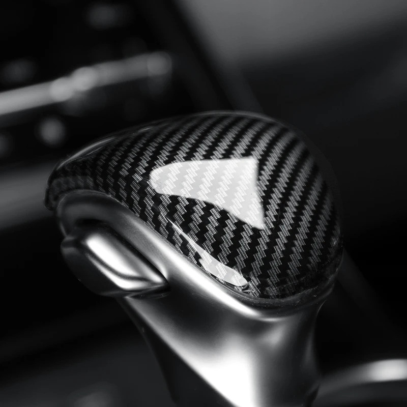 Dành cho KIA Carnival KA4 / k3 / Mohave / seltos / MQ4 / SOUL / Telluride Sợi Carbon Điều Khiển Gear Lever Head Cover Viền Phụ Kiện LHD