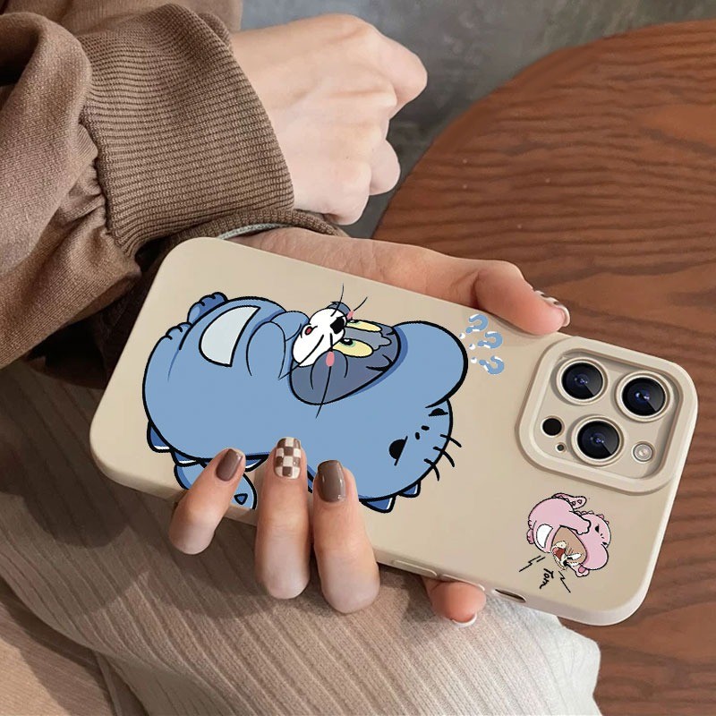 Ốp lưng iPhone hình TOM & JERR silicone lỏng mềm - iP 7/8/X/XS/11/12/13/14/15/16/17/Plus/Pro/Max/Air