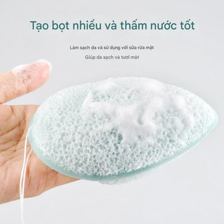 Bọt Biển Rửa Mặt Mềm Mại Làm Sạch Sâu Lỗ Chân Lông, Tẩy Tế Bào Chết, Thân Thiện Da - Mút rửa mặt - Miếng rửa mặt