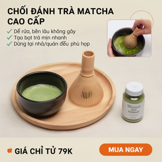 Matcha Whisk Nhựa ABS Máy Đánh Trà Frother Bền Dễ Dàng Làm Sạch Trà Xanh Bộ Dụng Cụ Cà Phê