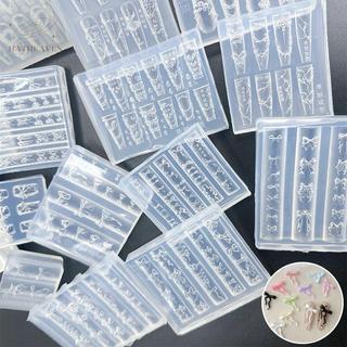 [hatheaven] Váy kem làm bánh Nơ Ruy băng 3D Khuôn Acrylic Trang trí móng tay nghệ thuật DIY Thiết kế móng tay Silicone Khuôn mẫu cho móng tay quyến rũ đẹp