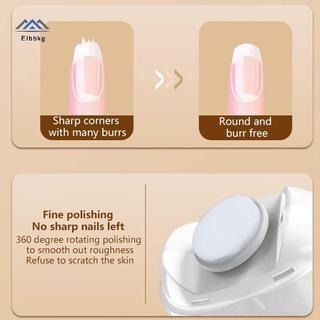 ELBBKG Bấm Móng Tay Điện Cho Bé Có Đèn, 3 Tốc Độ, Đánh Bóng, Kèm Đầu Đánh Bóng, Mới
