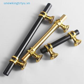Tay nắm tủ vàng hiện đại Unewtyu - Núm ngăn kéo rắn cho nội thất nhà bếp có chất liệu hợp kim kẽm VN