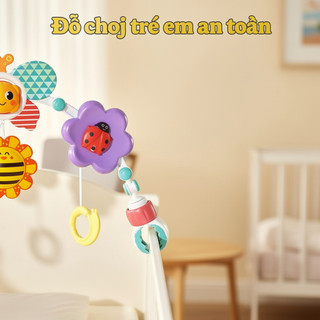 Bé Treo Đồ Chơi Xe Đẩy Cũi Ghế Ô Tô Chuông ABS PP TPE Đồ Chơi Phát Triển Cảm Giác 0 Tháng