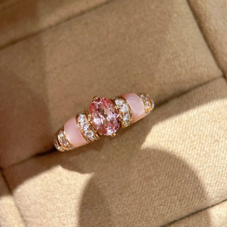 Nhẫn nữ corundum dát đỏ phong cách mới từ châu Âu và Mỹ