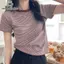 Áo thun nữ ngắn tay mùa hè, vải silk mát lạnh, phù hợp thời tiết nóng