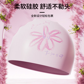 Mũ bơi silicone dành cho nữ, chống thấm nước, phù hợp tóc dài - Phong cách thời thượng cho chuyến du lịch bãi biển