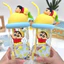 Spike Price [Chính hãng] Lemon Crayon Shin-Chan Glass Water Cup Crayon Shin-Chan Straw Cup Phim hoạt hình Cốc nước sinh viên dễ thương Quà tặng ngoại vi Anime