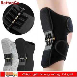 Tăng cường bảo vệ đầu gối RATTANCO, với lò xo phục hồi mạnh mẽ Thiết bị hỗ trợ đầu gối thoáng khí, Hỗ trợ khớp nẹp chống trượt có thể điều chỉnh