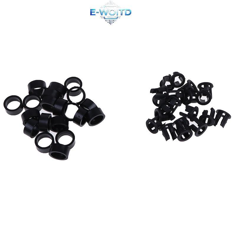 E-WOITD 20 Bộ 3mm / 5mm Giá đỡ đèn LED bằng nhựa Kẹp-Bên gắn trường hợp có vòng ngoài E-WOITD