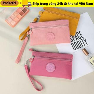 Ví đựng tiền xu POCKETN, Ví nữ có dây kéo di động, Túi xách Nylon Quà tặng Túi điện thoại di động Nữ