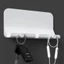 Kệ điện thoại dán tường có móc treo giá đỡ điện thoại, ipad, treo đồ, tiện dụng trong gia đình DTD