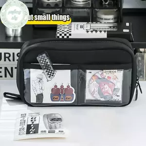 PUSKY Mới 5 Lớp Túi Đựng Bút Chì Trong Suốt Có Dung Tích Lớn Và Thiết Kế Nhẹ Đồ Dùng Học Tập Hộp Đựng Bút Chì Cho Bé Gái VN