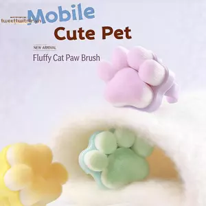 TRTR Móng Tay Nhựa Nghệ Thuật Làm Sạch Bụi Bàn Chải Bule Bàn Chải Cat Paw Gel Bụi Làm Sạch Trang Điểm Hình Vòng Bàn Chải Mềm Dụng Cụ Làm Móng VN