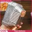 XUAN 10 Cái Hình Chữ Nhật Giấy Nhôm Khay Nhôm Lá Chảo Chiên Không Khí Lót Chảo Nướng Chống Dính Bát BBQ Cấp Thực Phẩm Cho Nồi Chiên Không Khí Lò Nướng Nướng Nấu Ăn Dụng Cụ Nhà Bếp VN