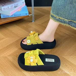 Giày Nữ Thế Giới Mùa Hè Phong Cách Mới Rỗng Thoáng Khí Đế Dày Bao Gồm Tất Cả Dép Đế
